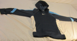 Nike Performance Blue White Mesh Material Pullover Hoodie Sweater Youth S - $19.24