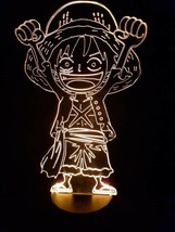 Luffy Anime Multi-Color Anime RGB Monkey LED Lamp Gift Decor - £30.06 GBP