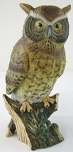 Royal Meridian 9&quot; Great Horned Owl Bisque Porcelain Figurine Noritake Germany - £24.90 GBP