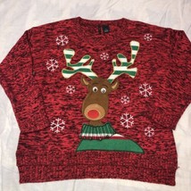 Christmas Sweater Rudolf Size XL-New Directions High Low - £25.00 GBP