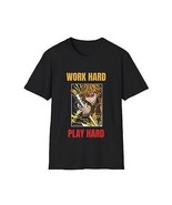 Anime Work Hard Play Hard Softstyle T-Shirt - £17.97 GBP+