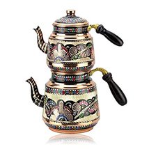 LaModaHome Handmade Copper Turkish Tea Pot Kettle - £70.31 GBP