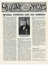 Shrine News Imperial Council A A O N M S June 1947 - £12.26 GBP