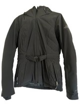 The North Face Hyvent 550 Down Belted Jacket Black Parka Hood Womens Small Petit - £34.88 GBP