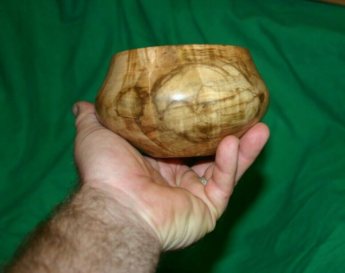 Primary image for 2007 SPALTED MAPLE TURNED WOOD BOWL SIGNED CIYMA? DEMO DEMONSTRATION WOODEN ART