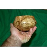 2007 SPALTED MAPLE TURNED WOOD BOWL SIGNED CIYMA? DEMO DEMONSTRATION WOO... - $74.42