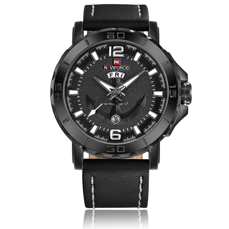  Luxury   Leather Strap Sports Watches Men Quartz Watch Sports Military Wrist Wa - £24.68 GBP