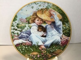 &quot;A Time To Love&quot; Collector Plate Sandra Kuck 1989 March of Dimes 50 Yrs LE, COA - £8.56 GBP