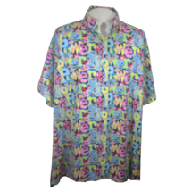 Bespoke Flower Power 60s retro party shirt hippie 5XL-6XL colorful Hawai... - £25.22 GBP
