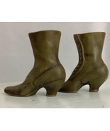 Vintage Ceramic Boots Bootie Heel Mid Century Decor Pottery 4.5&quot; - $20.53 CAD