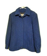 Vintage 1950s 1960s Pendleton Jacket Size 12 Blue Black Striped Blazer W... - $47.52