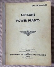 AIRPLANE POWER PLANTS 195? US NAVY BOOK Over-Size NAVAER 00-80T-42 - $41.08
