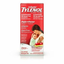 2 PACKS Infants  Tylenol Pain &amp; Fever Dye-Free *09/2025*Cherry Flavor Oral - $9.99