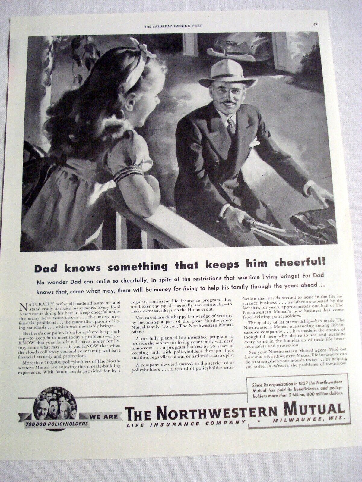 1942 Ad The Northwestern Mutual Life Insurance Company, Milwaukee, Wis. NML - $9.99