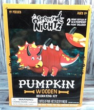 Halloween Pumpkin Jack O&#39;Lantern Decorating Kit - Dinosaur Triceratops - £4.00 GBP