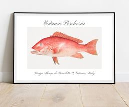 Sicilian Fish Market Wall Art Poster Print - 24 x 16 in - £27.96 GBP