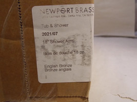 Newport Brass 2021/07 18&#39;&#39; Shower Arm , English Bronze - £59.95 GBP