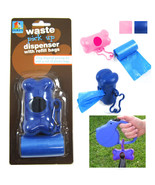 Waste Pick Up Poop Bags Bone Shape Pet Dog Cat Dispenser Refill Roll Cle... - £12.18 GBP