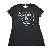 District Made Shirt Womens S Black Round Neck Short Sleeve Deer Valley Tee - £14.77 GBP