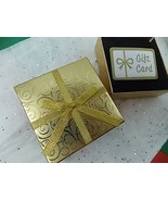 Gift Card Holder Box w/Bow 4.25 X 4.25 - Velvety Insert for Your Giftcar... - £5.42 GBP