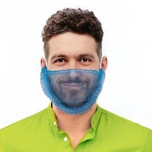 Blue Polypropylene Beard Covers 18 Inch, 100 PP Disposable Beard Guards - £12.16 GBP