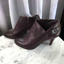 Vince Camuto Vereena Leather Bootie Mahogany Red Women’s Size 9.5 - £20.65 GBP