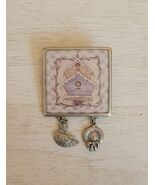 Vintage Winter Brooch Pin Birdhouse Christmas SFJ - $34.70 CAD