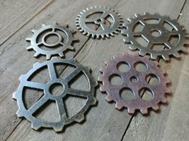 Steampunk Gears Lot Clock Gears Big Gears Assorted Gears Mixed Lot Charms Gear - £7.77 GBP