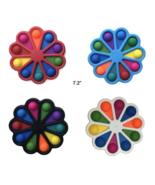 7 INCH RAINBOW FIDGET FLOWER BUBBLE POP SILICONE STRESS RELIEVER TOY #485 - $16.84 CAD