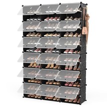 Portable Shoe Rack Organizer, 72 Pairs Covered Shoe Rack Shoe Organizer For Clos - £160.86 GBP