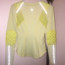 Lululemon Run Ice Queen Long Sleeve Yellow Stripe Running Shirt Sz 4 - £38.92 GBP