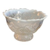 Vtg Jefferson Northwood Glass Opalescent Edge Grapes Footed Candy Bowl - £11.64 GBP