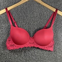 Lily Of France Convertible Push Up Bra Pink Lace Padded Underwire 34B 2179541 - £13.11 GBP