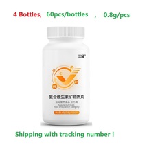 4Bottles x 60pcs] 19types complex vitamins and minerals Nutritional supp... - $33.80