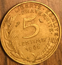1966 France 5 Centimes Coin République Française - £1.44 GBP