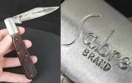 vintage Sabre Barlow pocket knife 629 Japan LARGE 5&quot; - €21,63 EUR