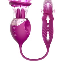 Rose Sex Toy Dildo Vibrators Adult Toys For Couples Woman, Upgraded 4In1 Sucking - £40.91 GBP
