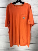 Carhartt Neon Florescent Orange Short Sleeve Shirt Size 2XL Workwear - $12.19