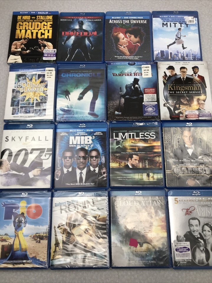 Lot Of 16 Blu-Rays Rio Great Gatsby Skyfall MIB3 Limitless Chronicle LG - $44.55 Lot Of 16 Blu-Rays Rio Great Gatsby Skyfall MIB3 Limitless Chronicle LG - $44.55