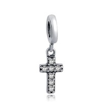 925 Sterling Silver Cross of Faith Pendant Charm - New Baby Baptism Mum - £12.69 GBP