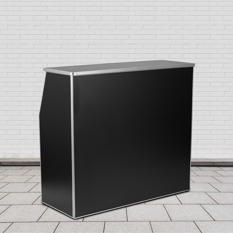 4' Black Foldable Bar XA-BAR-48-BK-GG