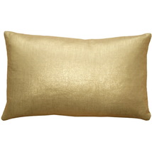 Tuscany Linen Gold Metallic 12x19 Throw Pillow, Complete with Pillow Insert - £29.58 GBP