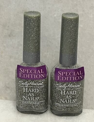 2 Sally Hansen Hard As Nails Nail Polish Hologem 4004-01 0.45 oz Special... - $14.85
