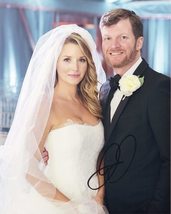 AUTOGRAPHED Dale Earnhardt Jr. 2017 New Years Eve Wedding to Wife Amy Signed 8X1 - £92.16 GBP