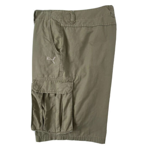 Primary image for Puma Men's size Large Cargo Bermuda Shorts Drab Olive Canvas 40 in Waist