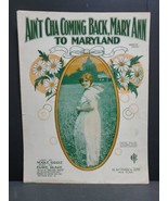 Rare Novelty Song Sheet Music AIN&#39;T CHA COMING BACK MARY ANN To Maryland... - £26.46 GBP