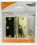 National Hardware N190-231 V512RC Door Removable Pin Hinge, 3.5&quot;- Bright... - $7.25