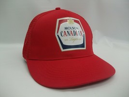 Molson Canadian Beer Hat Red Snapback Trucker Cap - £15.73 GBP
