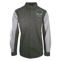 Harley-Davidson Men&#39;s Shirt Black Beauty Willie G Skull Viper L/S (S63) - £33.57 GBP