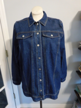 AVON Vintage 80&#39;s Denim Blue Jean Jacket Sz LG Trucker Style 100% Cotton... - £35.51 GBP